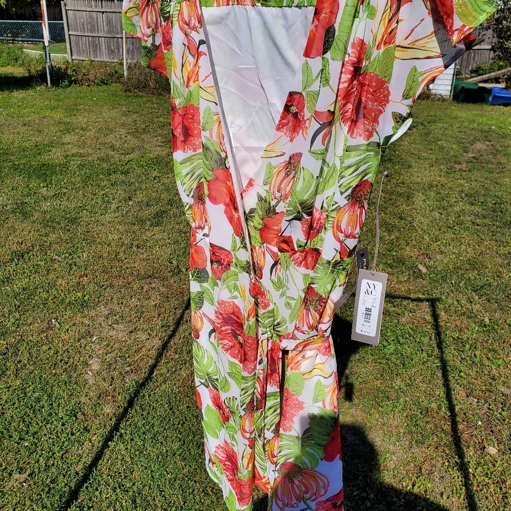 Eva Mendez rose wrap dress